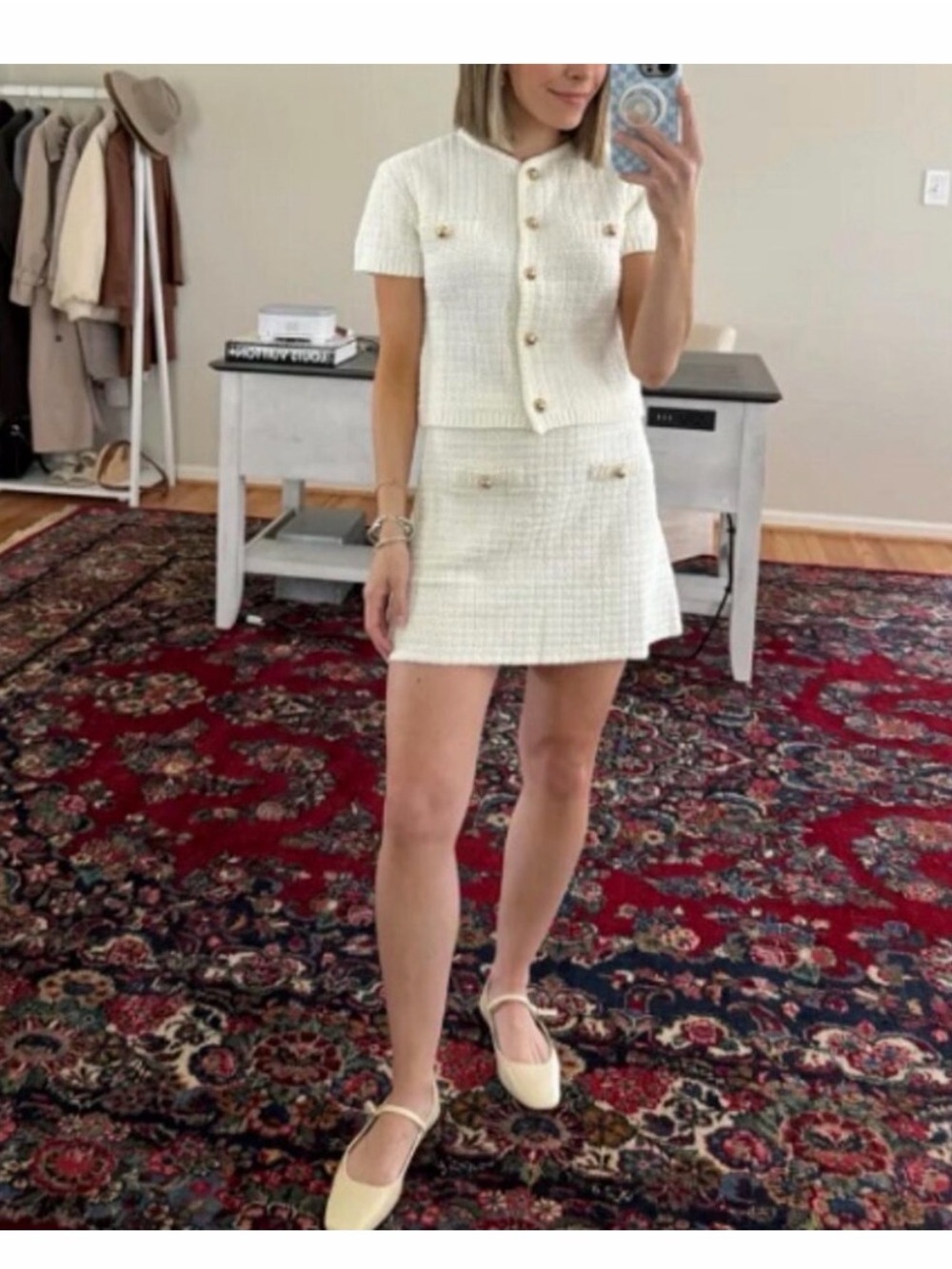 H&M Textured Knit Cardigan & Skirt Set - Picture 4 of 11